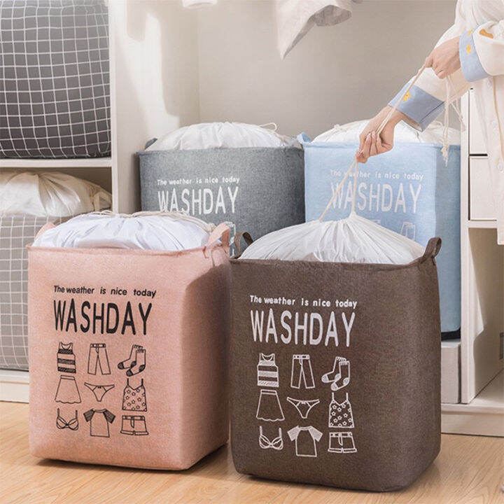 super-large-laundry-basket-75lfoldable-storage-laundry-hamper-with-drawstring-cover-water-proof-linen-toy-clothes-storage-basket