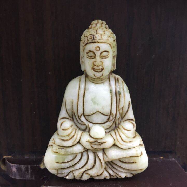 collectable-chinese-white-jade-carved-maitreya-buddha-happy-buddha-exquisite-small-statues