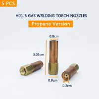 5 PCS H01-5 Gas Brazing Torch Nozzle Oxygen Propane  Liquified Gas for Steel Copper Aluminum Solder Welding Torch Hand Tool Parts  Accessories