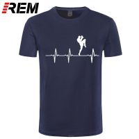 New Arrival T Shirt Men Brand Clothing Muay Thai Heartbeat Printed T-shirts Summer Short Sleeve O-neck Tops Funny Tee  HCET