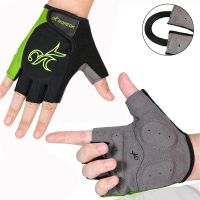 MOREOK Cycling Gloves Breathable Half Finger Bike Gloves 5MM SBR Pad Biking Bicycle Gloves Shock-absorbing Mountain Bike Gloves