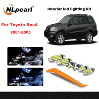 NLpearl 8หลอดไฟ T10 Led แคนบัสภายใน LED ไฟเพดานรถยนต์ชุด Fit สำหรับ Toyota RAV4 2001-2005รถหีบฝาทรงโค้ง Light ป้ายทะเบียนรถโคมไฟ