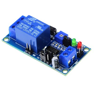 DC 12V Time Delay Relay Module Normal Open Time Relay Timing Timer Relay Control Switch Adjustable Potentiometer LED Indicator Electrical Circuitry Pa