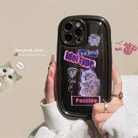 Hot Sale Omykod เคสโทรศัพท์มือถือ TPU ปิดด้านหลัง ลายแมว สีดํากุหลาบ สําหรับ Samsung A14 A13 A12 A04S A03S A52 A51 A71 A50 A34 5G A30S A22 A32 A23 A54 A02S A11