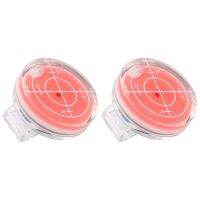 2Pcs Ball Markers Hat Clip Plastic Golf Putting Aid Round Bubble Level High Precision Reader