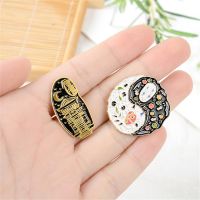 Spirited Away Brooch No Face man Miyazaki Hayao classic animation cartoon cute clothes accessories color metal pin badge Fashion Brooches Pins