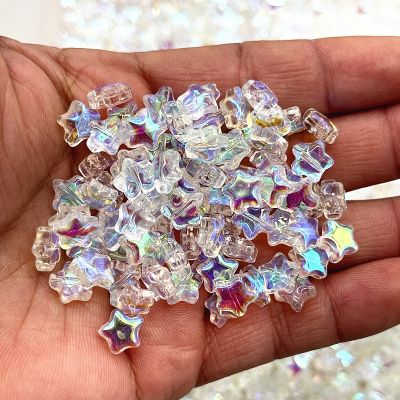 30pcs 8mm AB Color Five-pointed Star Beads Czech Glass Loose Spacer Beads for Jewelry Making DIY Handmade Clothing Accessories