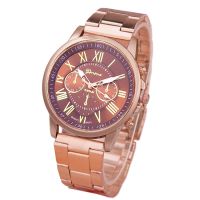 Geneva Ladies Luminous Steel Band Alloy Watch