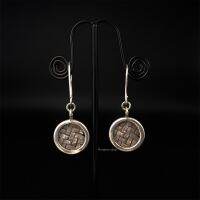 ต่างหูสานกลม earrings handmade Silver 99.9% Retro Style accessories Chiang Mai