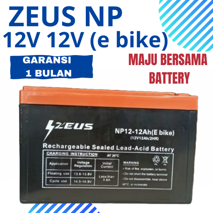 Aki Selis / Sepeda Listrik Richey VRLA 12v 12Ah Zeus Ebike | Lazada