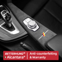 Alcantara สำหรับ BMW F30 F31 F32 F33 F34 F36มัลติมีเดียลูกบิดแผงฝาครอบ M Performance สติกเกอร์รถอุปกรณ์ตกแต่งภายใน