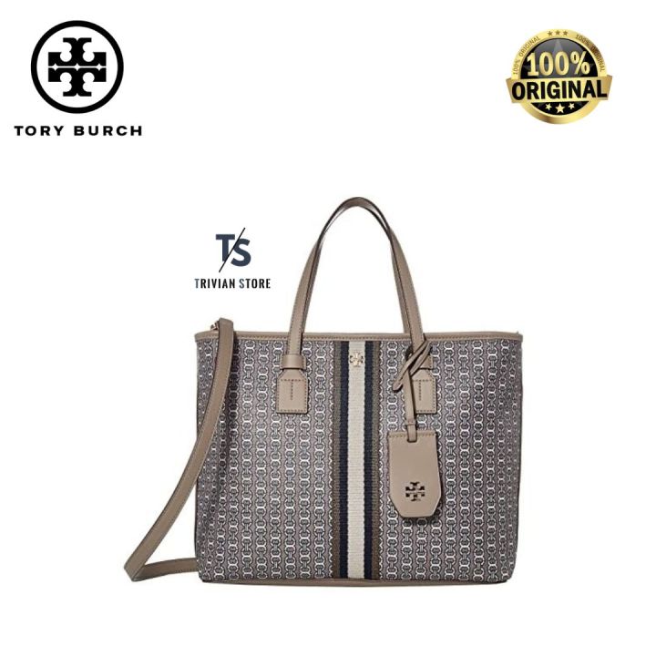 T Monogram Coated Canvas Tote