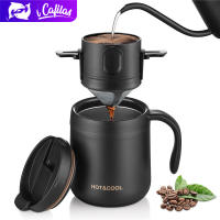 【i Cafilas】[CTC] ตัวกรองกาแฟ304สแตนเลสสองชั้นหยดกาแฟ Dripper พับชา Infuser ตาข่ายไร้กระดาษแบบพกพาผู้ถือ