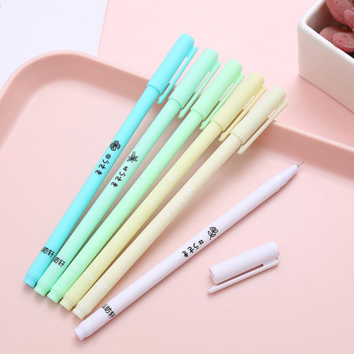 k-mime-6pcsset-korean-stationery-gel-pen-set-morandi-color-gel-pen-for-office-and-school