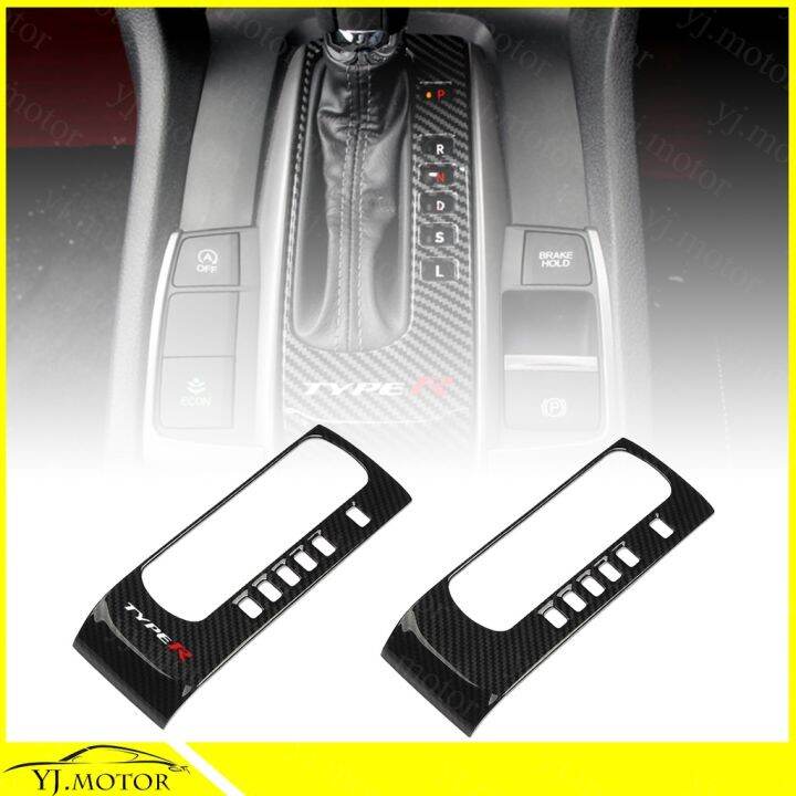 สติกเกอร์คาร์บอนไฟเบอร์-ติดแผงเกียร์รถยนต์-honda-civic-fc-ปี-2016-2021-gear-shift-letter-stall-sticker