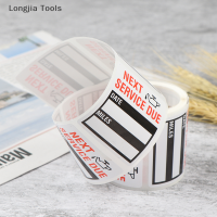 Longjia Tools 100ชิ้น ม้วนเปลี่ยนน้ำมัน เตือนการบริการสติกเกอร์หน้าต่างสติกเกอร์รถ