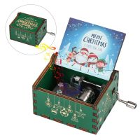 ของขวัญคริสต์มาสขั้นต่ำ EMPATHY73MI1ปีคลาสสิกมือหมุนกล่องดนตรีคริสต์มาสร่าเริงกล่องดนตรี