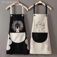 ☌☽♂ Kitchen Apron with Pocket and Two Side Towels for Women Men Household Restaurant Waterproof Oil-Proof Tablier Baking Accessories