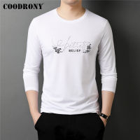 COODRONY Brand Spring Autumn New Arrival High Quality Cotton Tee Top Clothes Fashion Casual Long Sleeve O-Neck T-Shirt Men C5093