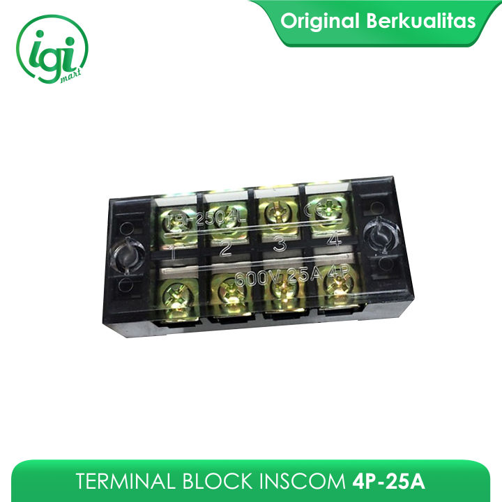 TERMINAL BLOK 4 POLE 25A / TERMINAL BLOCK TB-2504 TB SERIES | Lazada ...