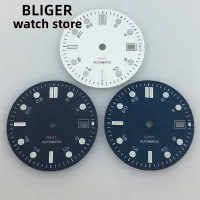 BLIGER ใหม่31มม. สีดำสีขาวสีฟ้าสีเขียวส่องสว่างเหมาะสำหรับการเคลื่อนไหวของ NH34 GMT,3 O Clock Crown 3