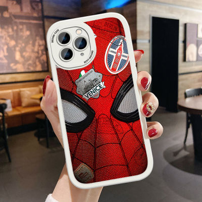 เคสโทรศัพท์สำหรับ iPhone 11 Pro Max 12 Pro Max 13 Pro Max 14 Pro Max Max เคสนิ่มหนังการ์ตูน Spider-Man