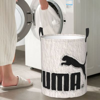 Pumas ตะกร้าผ้าผ้ากันน้ำ Oxford ความจุขนาดใหญ่,ตะกร้าที่เก็บเสื้อผ้าสกปรกในห้องน้ำตะกร้าผ้ากันน้ำที่ใช้ในครัวเรือน