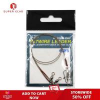 2pcs Stainless Steel Lure Anti-Bite Wire Leader Fishing Leash with Swivel