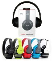 หูฟังบลูทูธ P47เสียงดี Wireless Bluetooth Stereo Headset หูฟังบลูธูทไร้สาย  คละสี รับโทรศัพท์ได้ ฟังวิทยุได้ ฟังเพลงMP3ผ่านเมมการ์ดได้ เสียงเบส