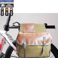 Universal Saddlebag for Bicycle Motorcycle Bag Canvas Back Seat Luggage Bags For Harley Sportster XL883 1200 Honda KAWASAKI Pipe Fittings Accessories