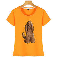 Tops T Shirt Women Happy Cocker Spaniel Dog Dogs Fun Casual Vintage Custom Tshirt