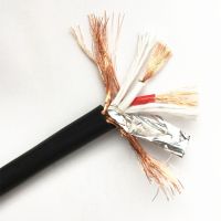 สายไมโครโฟนที่มีความยืดหยุ่นสูง2 Core 0.5mm ² 5M Double Shielded Twisted Oxygen Copper Hi-Fi Sound Mic Audio Cable