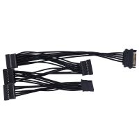 4Pin IDE 1 to 5 SATA 15Pin Hard Drive Power Supply Splitter Cable for DIY PC Sever 18AWG 4-Pin to 15-Pin Power