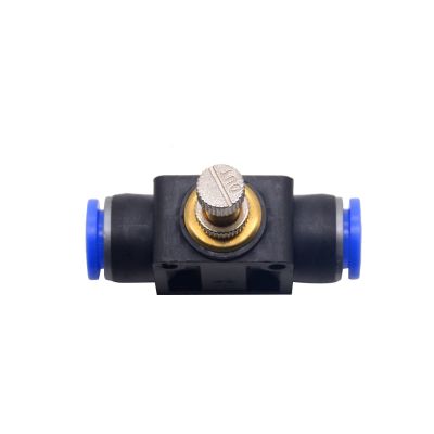 1PCS LSA Throttle valve PA SA 4-12mm Air Flow Speed Control Valve Tube Water Hose Pneumatic Push In Fittings T-Type