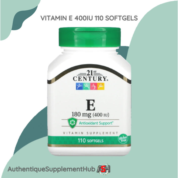 21st Century, Vitamin E 180 mg (400 IU), 110 Softgels Lazada PH