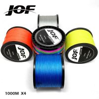 JOF 1000เมตร PE ถักมัลติฟิลาสายตกปลา4เส้นสายตกปลาปลาคาร์พสายเอ็นตกปลา10-80LB