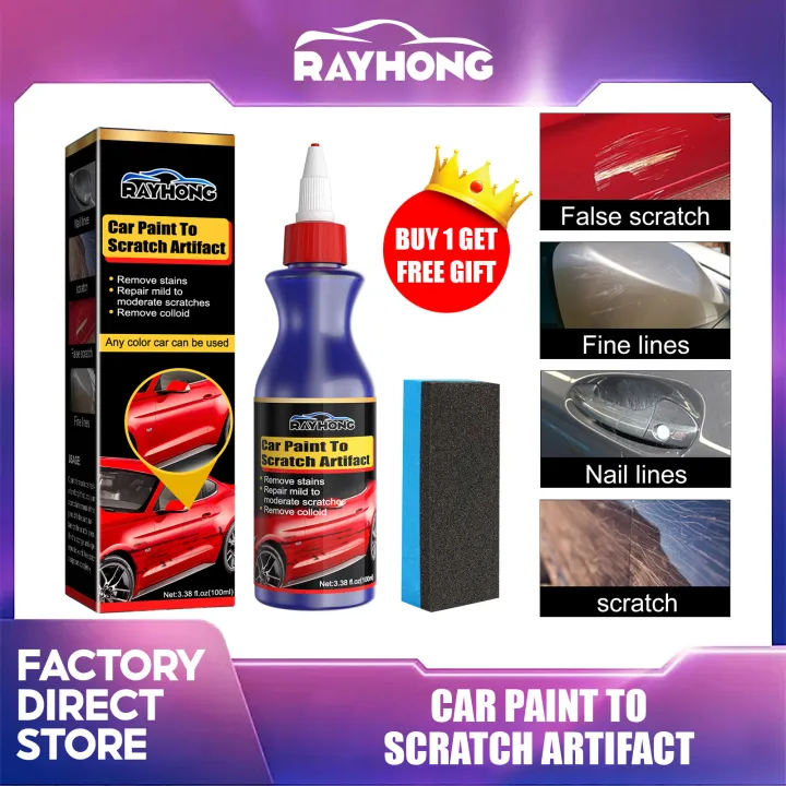 【BUY 1 GET FREE GIFT】RAYHONG Car Scratch Remover Nano Spray Car Paint Scratch Repair Agent Car Styling Wax Scratch Repair Kit Polishing Grinding Paste Paint Cleaner Maintenance Scratches Remove