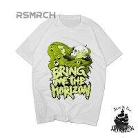 แขนสั้นโอเวอร์ไซส์Bring Me The Horizon White II เสื้อเชิ้ต ผ้าฝ้าย สไตล์ยุค 24 สําหรับผู้ชาย และผู้หญิงS-4XL  O6UH