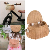 Bicycle Basket Bicycle Basket Children Backpack Bike Tricycle Scooter Supplies Kids Artificial Weaving Wicker Basket Kids Bike