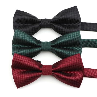 Plaid Bowties Groom Mens Solid Color Bowtie Cravat For Men Butterfly Gravata Male Marriage Wedding Party Bow Ties