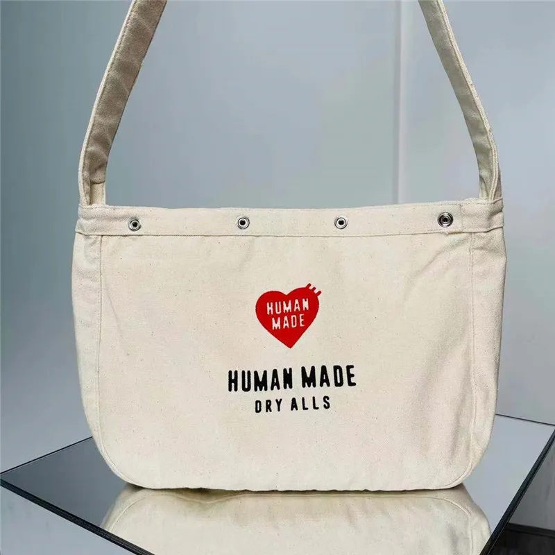 HUMAN MADE Dog Tote Logo Backpacks Men Women Duck Graphic HUMAN