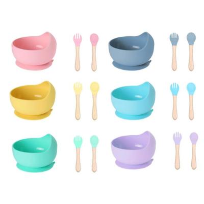 Baby Suction Bowls Silicone Baby Bowls with Spoon and Fork Toddler Baby Utensils Suction Bowls Silicone Bowls for Baby Toddler First Stage Feeding Utensils cute