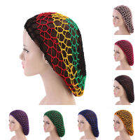 Wide Band Mesh Snood Hair Net Headbands Lady Turban Hair Accessories Women Soft Rayon Crochet Hairnet Oversize Knit Hat Cap