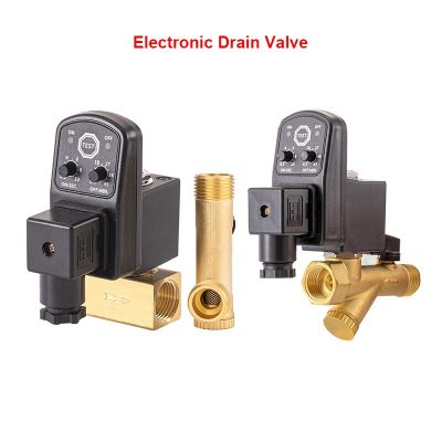 Electronic Drain Valve Air Compressor 1/2" DN15 Normally Closed Electric Timing Solenoid Valve Automatic Water Switch AC220V Valves