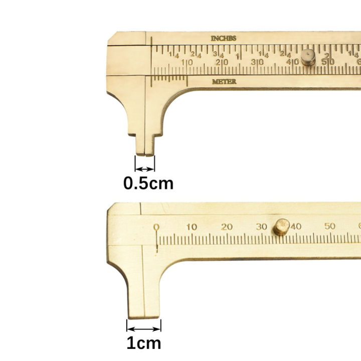 bokali-1pcs-100mm-เวอร์เนียคาลิปเปอร์-gauge-ทองเหลืองเลื่อนเครื่องมือวัดไม้บรรทัดกระเป๋าไมโครมิเตอร์