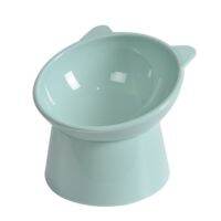 45 Degrees Tilted Cats Dogs Bowl Food Feeding Container Non-slip Base Water Feeder Safeguard Neck Utensils