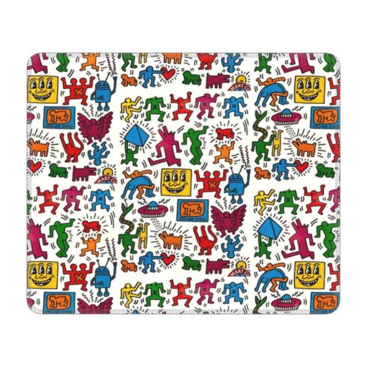 haring-graffiti-mouse-pad-custom-non-slip-rubber-gamer-mousepad-accessories-keith-abstract-dancers-pop-art-office-pc-desk-mat