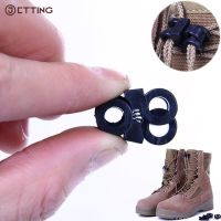 【CW】 6pc Shoelaces Convenient Antiskid Shoes Molle Tactical Non Buckle for Outdoor Survive Cord Clip