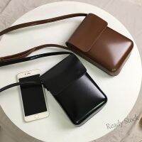 【Ready Stock】 ♂✢⊕ C23 Pierre Loues New Las Retro Vertical Mobile Phone Shoulder Messenger Bag Small Multifunctional Adjustable Shoulder Strap