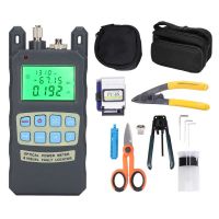 ❍❀ FTTH Fiber Optic Tool Kit Termination with Optical Power Meter Cleaver Stripper Miller Clamp